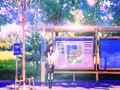 anime girl waiting for bus wallpaper live 4K.mp4